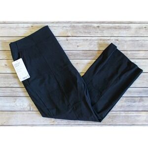 Athleta Pants Size 18 Black Cropped Cosmic Kick Flare High Rise Pockets Travel